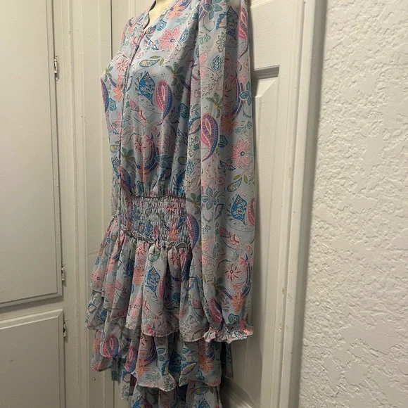 Skies are Blue Blue/Pink Paisley Print Dress - Small - NWT - Picture 6 of 13